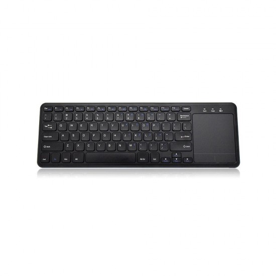 2.4G wireless keyboard with Multifunctional touchpad 78 Key ultra-thin office Portable Keyboard for Windows/Android Black