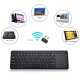 2.4G wireless keyboard with Multifunctional touchpad 78 Key ultra-thin office Portable Keyboard for Windows/Android Black