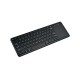 2.4G wireless keyboard with Multifunctional touchpad 78 Key ultra-thin office Portable Keyboard for Windows/Android Black