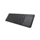 2.4G wireless keyboard with Multifunctional touchpad 78 Key ultra-thin office Portable Keyboard for Windows/Android Black