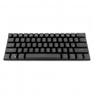 RK61 BT&Wired Dual Mode Keyboard Yellow Backlight 61 Key Mini Mechanical Keyboard for Phone/Tablet Black with Gateron Blue Switches