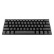 RK61 BT&Wired Dual Mode Keyboard Yellow Backlight 61 Key Mini Mechanical Keyboard for Phone/Tablet Black with Gateron Blue Switches