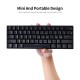 RK61 BT&Wired Dual Mode Keyboard Yellow Backlight 61 Key Mini Mechanical Keyboard for Phone/Tablet Black with Gateron Blue Switches