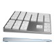 2-in-1 BT Keyboard USB-C 3.1 HUB Features 34-key Wireless Numeric Keypad with Two Extended USB3.0 Interfaces Silver