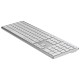 Multi-paired BT Keyboard 109-key Wireless Keyboard Support for IOS/Android/Windows System Silver