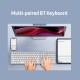 Multi-paired BT Keyboard 109-key Wireless Keyboard Support for IOS/Android/Windows System Silver