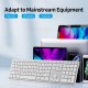 Multi-paired BT Keyboard 109-key Wireless Keyboard Support for IOS/Android/Windows System Silver