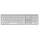 Multi-paired BT Keyboard 109-key Wireless Keyboard Support for IOS/Android/Windows System Silver