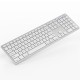 Multi-paired BT Keyboard 109-key Wireless Keyboard Support for IOS/Android/Windows System Silver