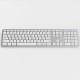 Multi-paired BT Keyboard 109-key Wireless Keyboard Support for IOS/Android/Windows System Silver