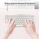 78 Keys Spanish Wireless BT Keyboard BT 3.0 Portable Ultra-slim Keyboard Support Windows/iOS/Android for Laptop Tablet Phone