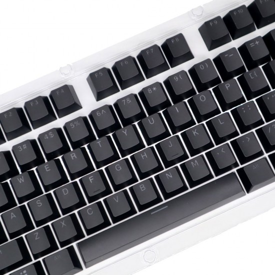 104 Keys Two-color Injection Molding PBT Keycap Set OEM Profile for Mechanical Keyboard Black(Only Keycaps)