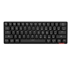 Compact 61-key Mechanical Keyboard BT&Wired Keyboard Multipoint Pairing/RGB Lighting Effects/N/6-key Rollover/Blue Switch Black