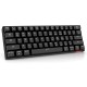 Compact 61-key Mechanical Keyboard BT&Wired Keyboard Multipoint Pairing/RGB Lighting Effects/N/6-key Rollover/Blue Switch Black