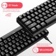 Compact 61-key Mechanical Keyboard BT&Wired Keyboard Multipoint Pairing/RGB Lighting Effects/N/6-key Rollover/Blue Switch Black