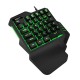 One Handed Keyboard with Wrist Rest Support Wired 35-key Keyboard RGB Backlit Keyboard 15-key Rollover/Macro Recording Keys Black