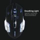 Wired Gaming Mouse 3600 DPI Optical Mouse Ergonomic Mouse 4 Adjustable DPI Levels/6 Buttons/7-Color Breathing Light Black