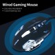 Wired Gaming Mouse 3600 DPI Optical Mouse Ergonomic Mouse 4 Adjustable DPI Levels/6 Buttons/7-Color Breathing Light Black