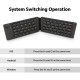 Convenient Folding BT Keyboard Compatibility Intelligent Matching Simple & Compact Long-lasting Battery Life Easy to Carry Black