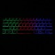 Portable Wired 64-key Keyboard Compact Film Keypad Lightweight Backlit Keyboard One Lighting Mode Plug N Play, Black