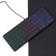 Portable Wired 64-key Keyboard Compact Film Keypad Lightweight Backlit Keyboard One Lighting Mode Plug N Play, Black