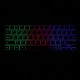 Portable Wired 64-key Keyboard Compact Film Keypad Lightweight Backlit Keyboard One Lighting Mode Plug N Play, Black