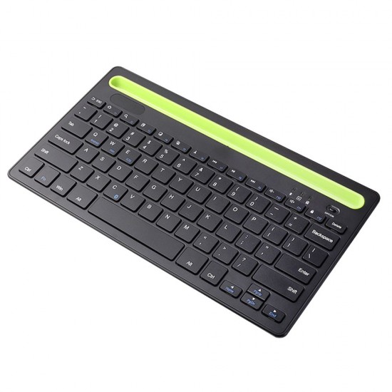 BT 3.0 Keyboard Wireless Rechargeable 78-key Keyboard with Phone Tablet Slot Scissor Switch Auto Sleep Mode, Black