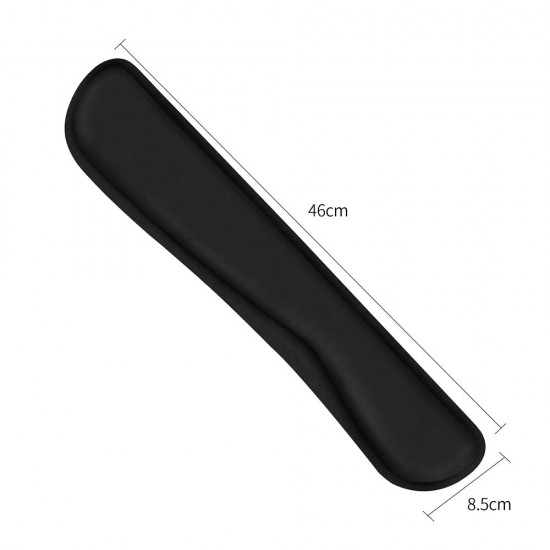 Memory Foam Keyboard Wrist Rest Office Gaming Keyboard Wrist Pad Ergonomic Keyboard Wrist Pad Breathable Lycra Fabric Black