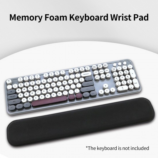 Memory Foam Keyboard Wrist Rest Office Gaming Keyboard Wrist Pad Ergonomic Keyboard Wrist Pad Breathable Lycra Fabric Black