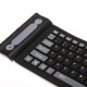 2.4G Wireless Keyboard 107 Keys Portable Folding Soft Silicone Dustproof Keyboard for Desktop Computer Laptop Plug and Play