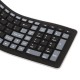 2.4G Wireless Keyboard 107 Keys Portable Folding Soft Silicone Dustproof Keyboard for Desktop Computer Laptop Plug and Play