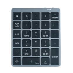 28 Keys Wireless Numeric Keyboard Financial Accounting Office Keyboard BT+USB Dual-mode Connection Built-in Lithium Battery