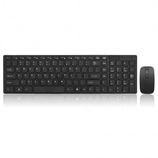 K-06 2.4G Wireless Keyboard and Mouse Combo Computer Keyboard with Mouse Plug and Play for Laptop Black