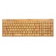 2.4G Wireless Bamboo PC Keyboard and Mouse Combo Computer Keyboard Handcrafted Natural Wooden Plug and Play Yellow