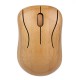 2.4G Wireless Bamboo PC Keyboard and Mouse Combo Computer Keyboard Handcrafted Natural Wooden Plug and Play Yellow