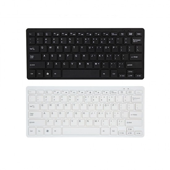 USB Mini Keyboard with Chocolate Buttons Stylish and Portable Keyboard for Desktop, Laptop Use at Home and Office (White)