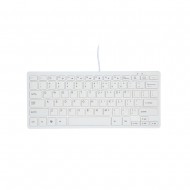 USB Mini Keyboard with Chocolate Buttons Stylish and Portable Keyboard for Desktop, Laptop Use at Home and Office (White)