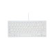 USB Mini Keyboard with Chocolate Buttons Stylish and Portable Keyboard for Desktop, Laptop Use at Home and Office (White)