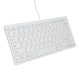 USB Mini Keyboard with Chocolate Buttons Stylish and Portable Keyboard for Desktop, Laptop Use at Home and Office (White)