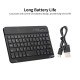 7-inch Wireless BT 3.0 Keyboard Mini Ultra-slim BT Keyboard for Tablet Smartphone Support iOS Windows Android Systems Black