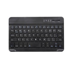 7-inch Wireless BT 3.0 Keyboard Mini Ultra-slim BT Keyboard for Tablet Smartphone Support iOS Windows Android Systems Black