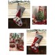 Christmas Stocking 17'' Xmas Character 3D Plush with Faux Fur Cuff Christmas Decorations and Party Accessory