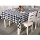 Christmas Day Grid Tablecloth Home Use Rectangle Picnic Table Cover for Outdoor and Indoor Use