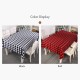 Christmas Day Grid Tablecloth Home Use Rectangle Picnic Table Cover for Outdoor and Indoor Use