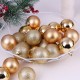 24pcs Christmas Ball Ornaments with Lanyards 3cm/1.2in Christmas Tree Ornaments Balls Shiny Matte Glitter Balls Shatterproof Christmas Decorations for Holiday Wedding