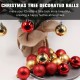 24pcs Christmas Ball Ornaments with Lanyards 3cm/1.2in Christmas Tree Ornaments Balls Shiny Matte Glitter Balls Shatterproof Christmas Decorations for Holiday Wedding