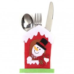 Mini Christmas Cutlery Tableware Holders Mini Santa Silverware Holders Candy Covers Wine Bottle Decor Gift Thanksgiving Day Holiday Festivals Dinner Decor