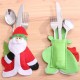 Mini Christmas Cutlery Tableware Holders Mini Santa Silverware Holders Candy Covers Home Table Decor Gift Thanksgiving Day Holiday Festivals Dinner Decor