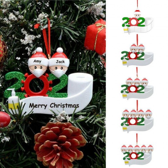 Christmas Decoration Gift Personalized Hanging Pendants Party Santa Claus Family Hanging Ornament Xmas Tree Hanging Pendant