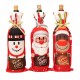 Christmas Wine Bottle Covers/Bags Holiday Wine Bottle Covers Santa Clause,Snowman & Reindeer Drawstring Bags Christmas Decor Gift(Santa)